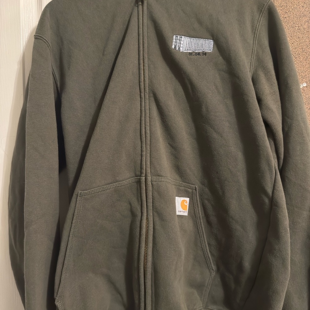 Carhartt Forest Green Full-Zip Sweatshirt